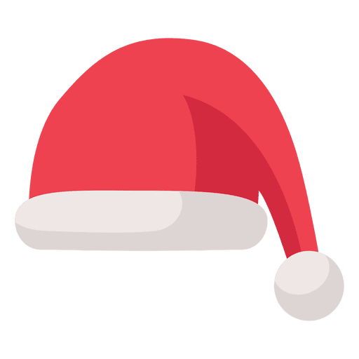 Red santa claus hat flat icon 12