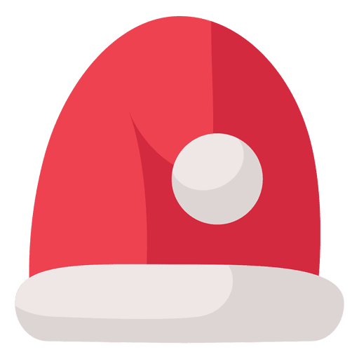 Flache Ikone des roten Weihnachtsmannhutes 13 PNG-Design