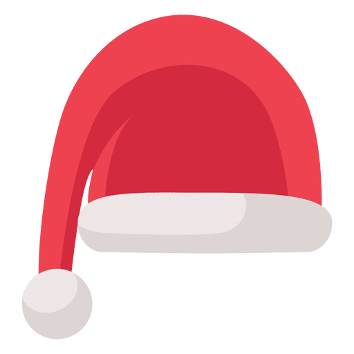 Rote Weihnachtsmannhut flache Ikone 15 PNG-Design