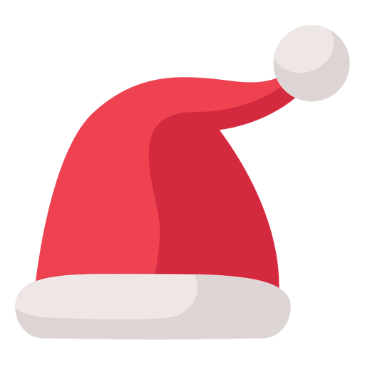 Icono plano de sombrero rojo de santa claus 16 Diseño PNG