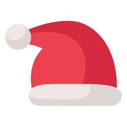Icono plano de sombrero rojo de santa claus 17 Diseño PNG