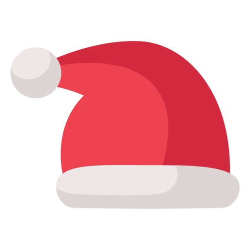 Rote Weihnachtsmannhut flache Ikone 17 PNG-Design