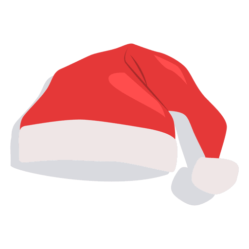 Icono plano de sombrero rojo de santa claus 18 Diseño PNG