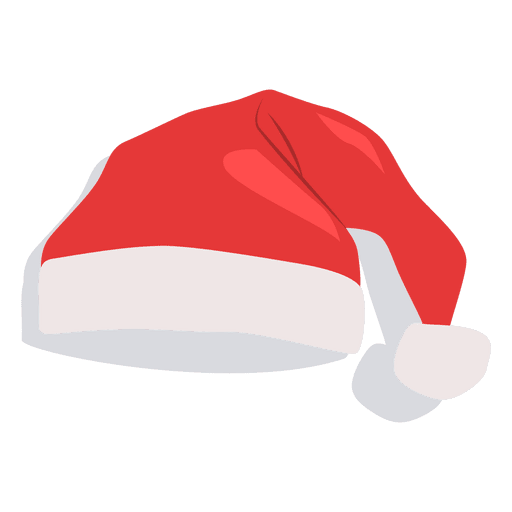 Red santa claus hat flat icon 18