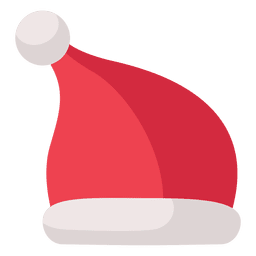Icono plano de sombrero rojo de santa claus 9 Diseño PNG