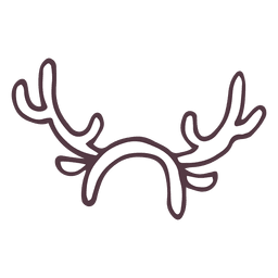 Ícone desenhado à mão para fantasia de chifre de rena 48 Transparent PNG