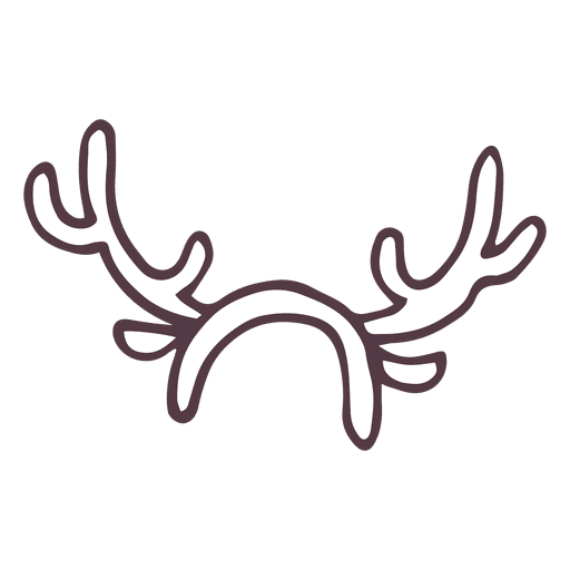 Icono de dibujado a mano de disfraz de cuerno de reno 48 Diseño PNG