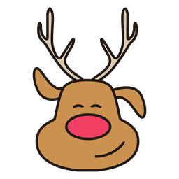 Dibujos animados de cabeza de Rudolph Dibujos animados de cabeza de Rudolph