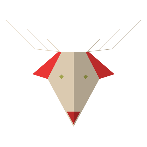 Reindeer head flat icon 50 PNG Design