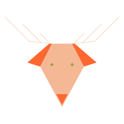 Reindeer head flat icon 59 PNG Design Transparent PNG