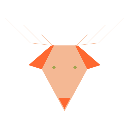 Reindeer head flat icon 59 PNG Design