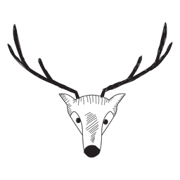 Reindeer head hand drawn icon 42 PNG Design Transparent PNG