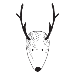 Reindeer head hand drawn icon 48 PNG Design Transparent PNG