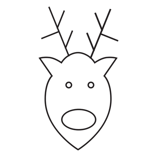 Icono de trazo de cabeza de reno 83