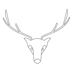 Reindeer head stroke hand drawn icon 1 PNG Design Transparent PNG