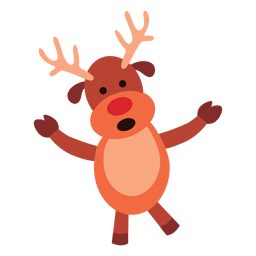 Reindeer arms spread talking 69 PNG Design