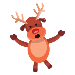 Braços de desenhos de renas espalhados falando 75 Desenho PNG