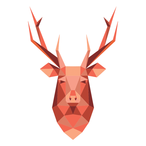 Reindeer cartoon head 46 PNG Design