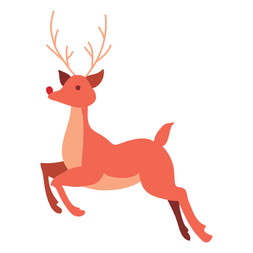 Reindeer cartoon jumping 02 PNG Design