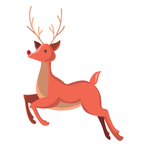 Reindeer cartoon jumping 06 PNG Design