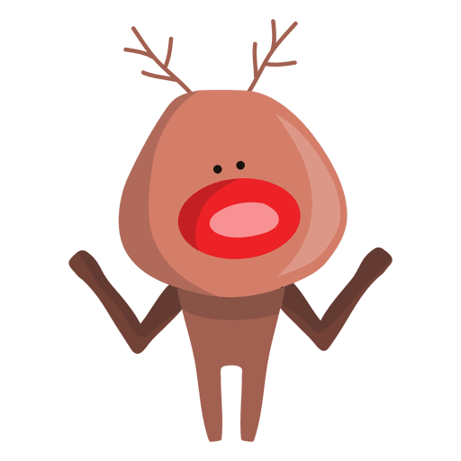 Reindeer cartoon shrugging 79 PNG Design