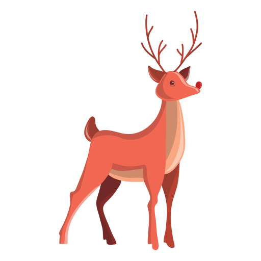 Reindeer cartoon standing 03 PNG Design