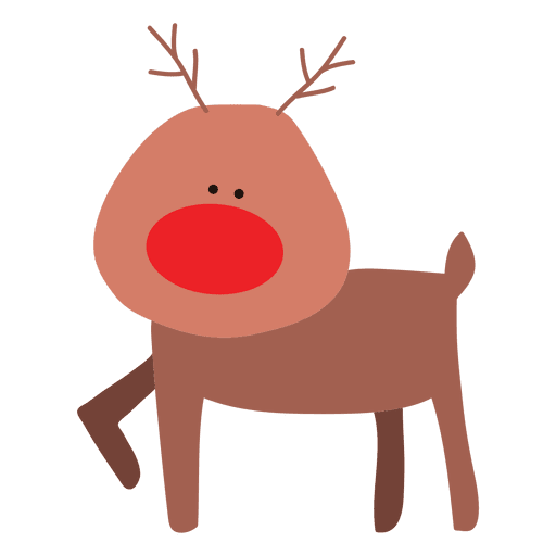 Reindeer cartoon standing 09 PNG Design