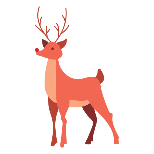 Reindeer cartoon standing 35 PNG Design