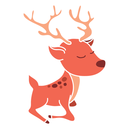 Reindeer cartoon standing 56 PNG Design