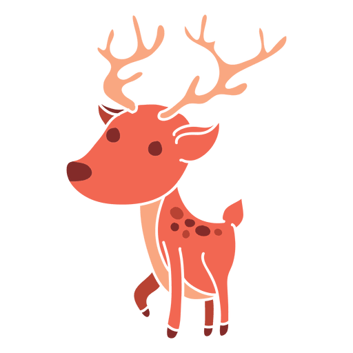 Reindeer cartoon standing 57 PNG Design