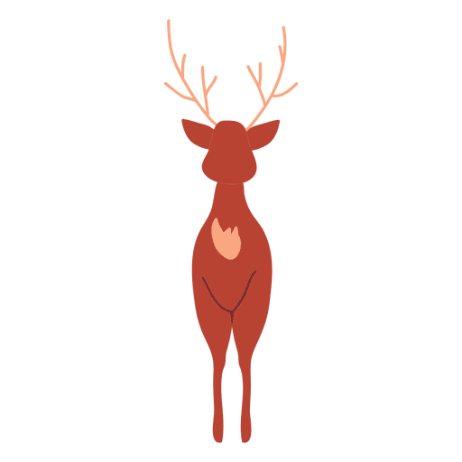 Reindeer cartoon standing 62 PNG Design