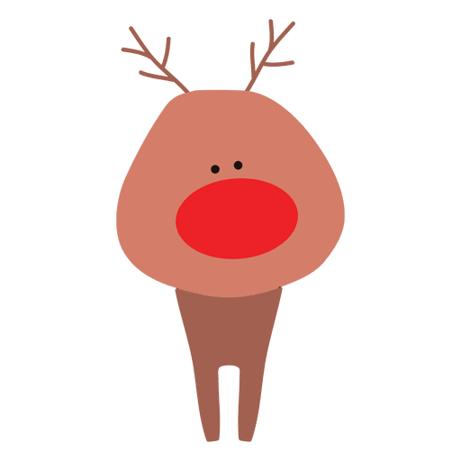 Reindeer cartoon standing looking 77 - Transparent PNG & SVG vector file