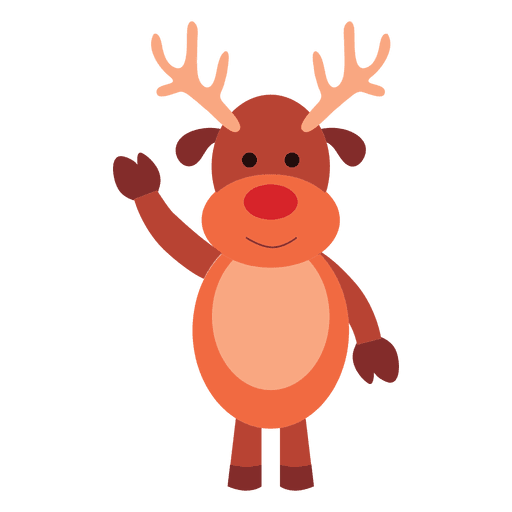 Reindeer cartoon waving hello 66 PNG Design