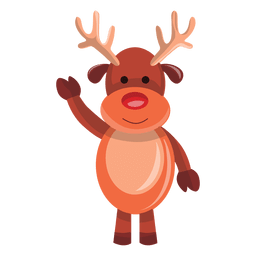 Diseño PNG Y SVG De Dibujos Animados De Renos Saludando Hola 72 Para Camisetas Diseño PNG Y SVG De Dibujos Animados De Renos Saludando Hola 72 Para Camisetas