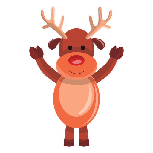 Reindeer cartoon waving hello 74 PNG Design