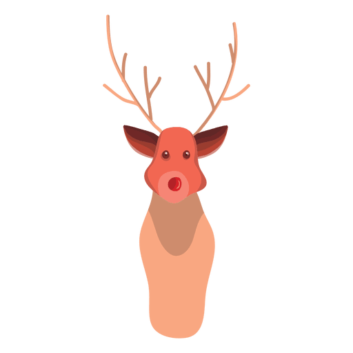 Reindeer head cartoon 04 PNG Design
