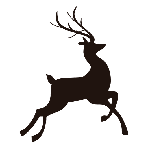 Reindeer jumping silhouette 12 PNG Design