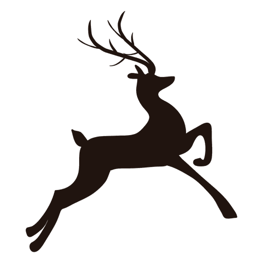 Reindeer silhouette jumping 15 PNG Design