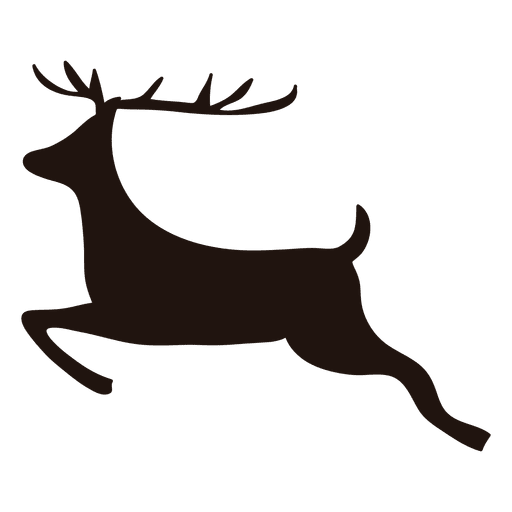 Reindeer silhouette jumping 19 PNG Design