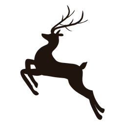 Reindeer silhouette jumping 25 PNG Design Transparent PNG