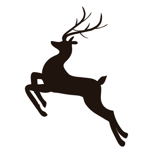 Download Reindeer silhouette jumping 25 - Transparent PNG & SVG vector file