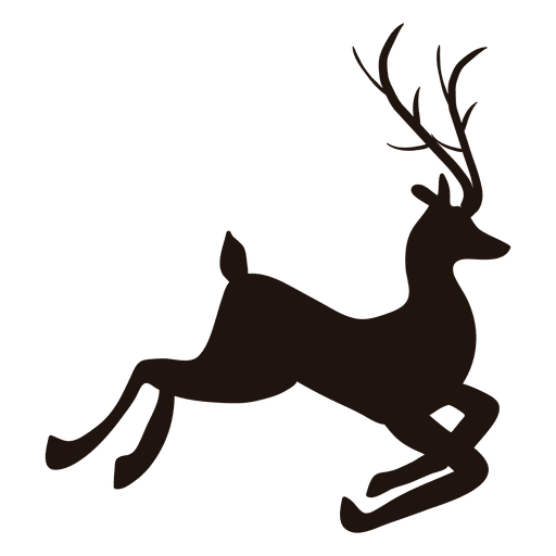 Reindeer silhouette jumping 50 PNG Design