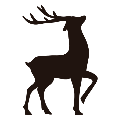 Reindeer silhouette standing 13 PNG Design