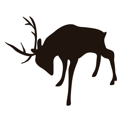 Reindeer silhouette standing 52 PNG Design