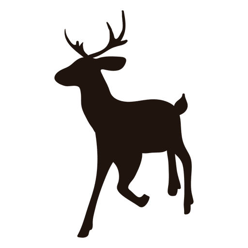 Reindeer silhouette walking 17 PNG Design