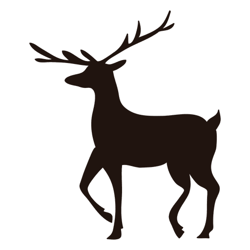 Reindeer silhouette walking 51 PNG Design