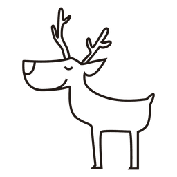 Reindeer standing stroke icon 37 PNG Design Transparent PNG