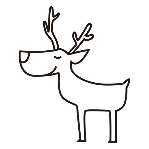 Reindeer standing stroke icon 37 PNG Design