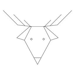 Ícone de traço de rena 73 Desenho PNG
