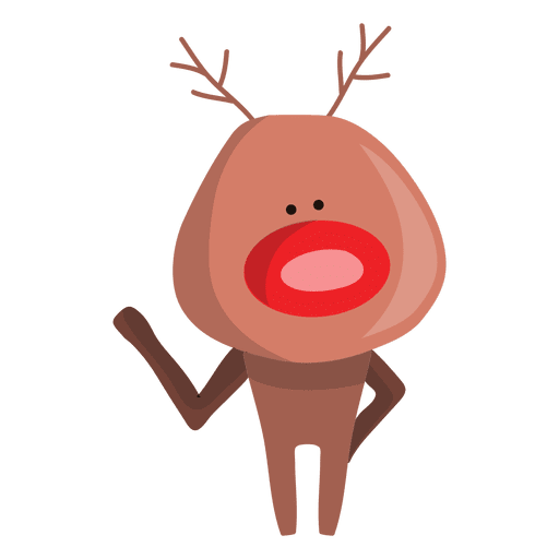 Reindeer waving hello 78 PNG Design